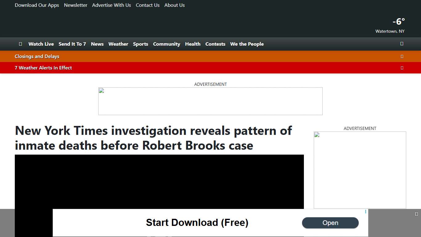 New York Times investigation reveals pattern of inmate deaths before Robert Brooks case